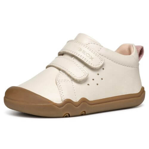 Pantofi copii fete Barefoot din piele Geox, Crem – B4663A_00085_C1058