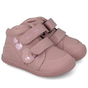 Pantofi copii fete calapod lat din piele Biomecanics, Roz – 251153-A159