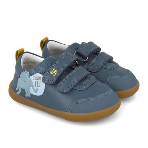 Pantofi copii baieti calapod lat din piele Garvalin, Albastru – 251313-A556