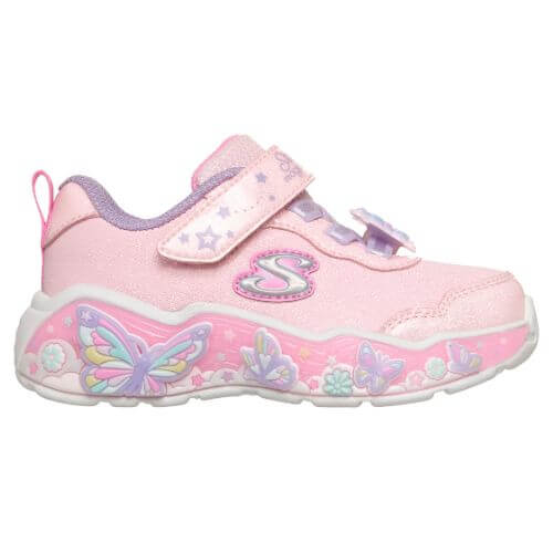 Pantofi copii fete din textil Skechers, Roz – 303066-LPMT