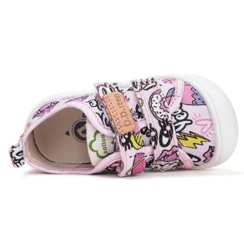Pantofi copii fete din canvas DD Step, Roz – C100-52850