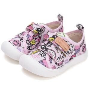 Pantofi copii fete din canvas DD Step, Roz – C100-52850