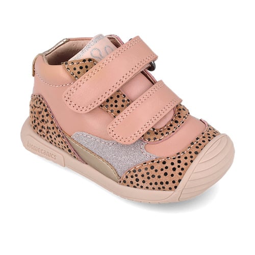 Pantofi copii fete din piele, Roz, Biomecanics – 261106-B193