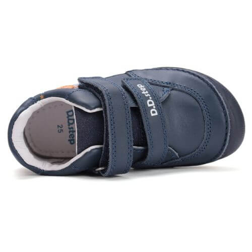 Pantofi copii baieti din piele Barefoot DD Step, Albastru – S063-52747