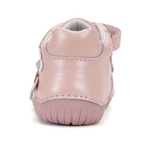 Pantofi copii fete din piele Barefoot DD Step, Roz – S070-52656