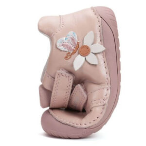 Pantofi copii fete din piele Barefoot DD Step, Roz – S070-52656