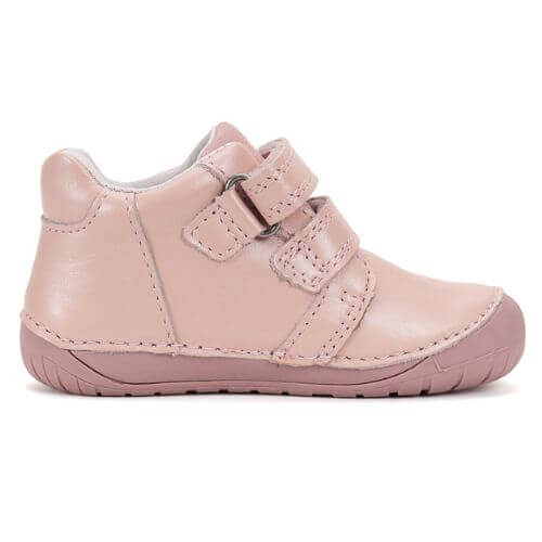 Pantofi copii fete din piele Barefoot DD Step, Roz – S070-52656