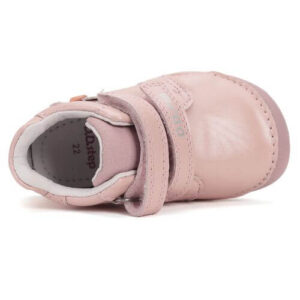 Pantofi copii fete din piele Barefoot DD Step, Roz – S070-52656