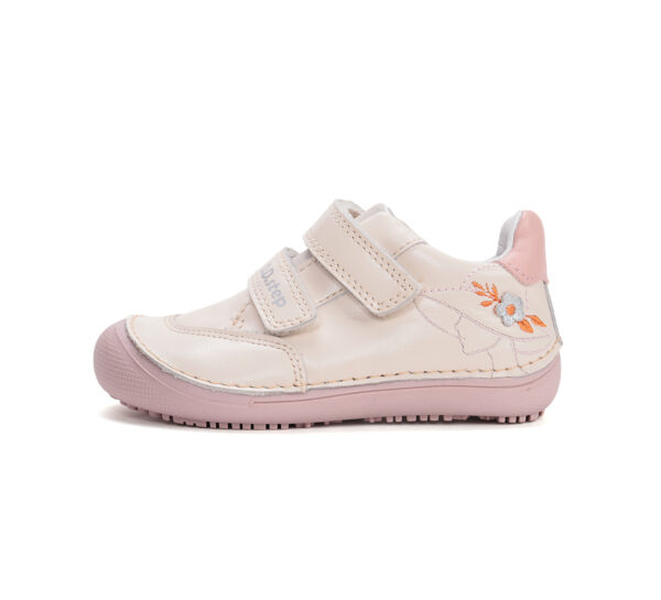 Pantofi copii fete din piele Barefoot DD Step, Alb – S063-61572A