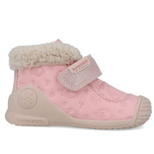 Ghete copii fete din piele Biomecanics, model inalt, Roz – 251104-A193
