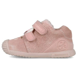 Pantofi copii fete din piele Biomecanics, Roz – 251107-A193