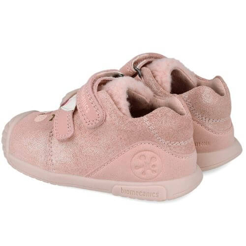 Pantofi copii fete din piele Biomecanics, Roz – 251107-A193