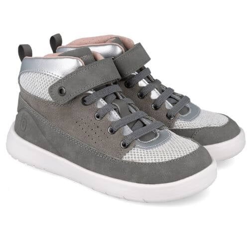 Pantofi copii fete din piele Biomecanics, Gri – 251232-A154