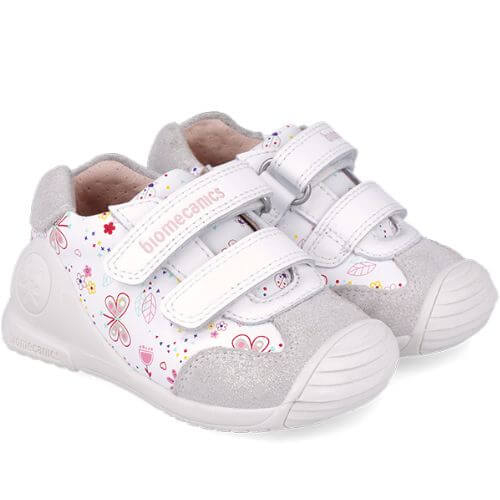 Pantofi copii fete din piele Biomecanics, Alb – 252100-B050 Pantofi copii fete din piele Biomecanics, Alb – 252100-B050
