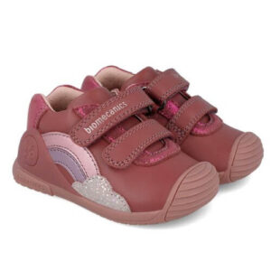 Pantofi copii fete din piele Biomecanics, Roz – 251102-B859