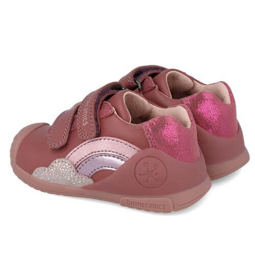 Pantofi copii fete din piele Biomecanics, Roz – 251102-B859
