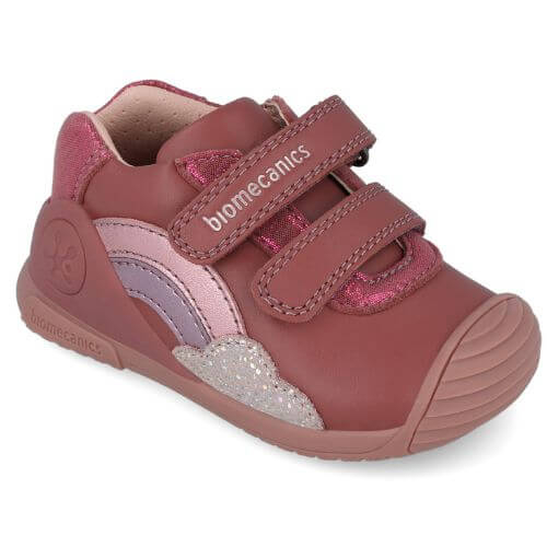 Pantofi copii fete din piele Biomecanics, Roz – 251102-B859