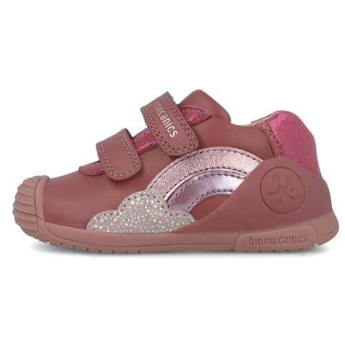 Pantofi copii fete din piele Biomecanics, Roz – 251102-B859