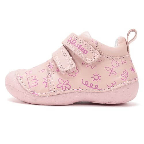Pantofi copii fete din piele DD Step, Roz – S015-61675A Pantofi copii fete din piele DD Step, Roz – S015-61675A