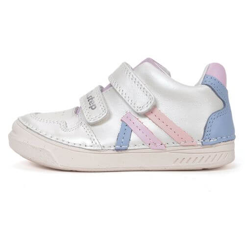 Pantofi copii fete din piele DD Step, Alb – S040-61252D