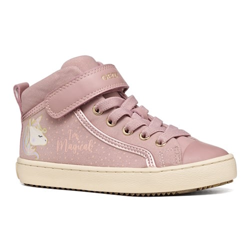 Pantofi copii fete din piele Geox KALISPERA, Roz – J744GI_0AU54_C8A2L