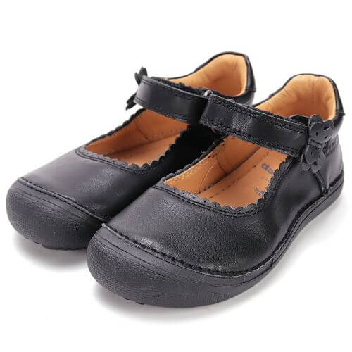 Pantofi copii fete din piele, Negru – H063-52822A