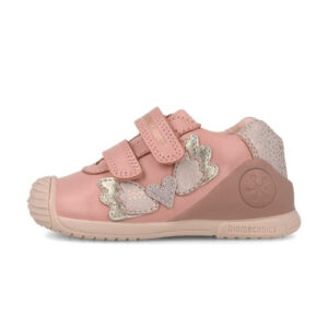Pantofi copii fete din piele, Roz, Biomecanics – 261104-B193