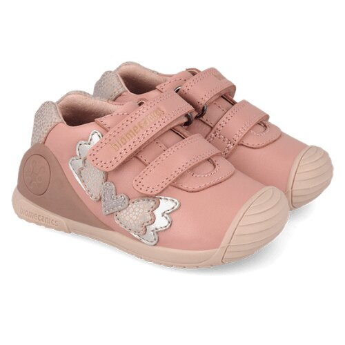 Pantofi copii fete din piele, Roz, Biomecanics – 261104-B193
