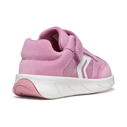 Pantofi copii fete din piele Suede Geox Foot-Run Dark Pink – B661JA_0FU22_C8241