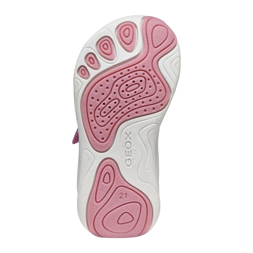 Pantofi copii fete din piele Suede Geox Foot-Run Dark Pink – B661JA_0FU22_C8241