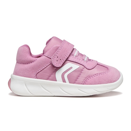 Pantofi copii fete din piele Suede Geox Foot-Run Dark Pink – B661JA_0FU22_C8241