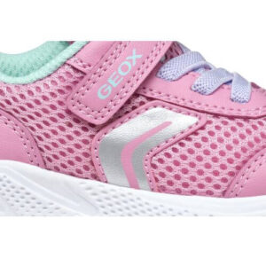 Pantofi copii fete din textil Geox, Roz – B454TD-01454-CE83B