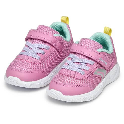 Pantofi copii fete din textil Geox, Roz – B454TD-01454-CE83B