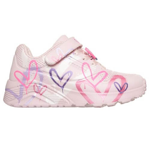 Pantofi copii fete din textil Skechers, Roz – 314966-LPMT