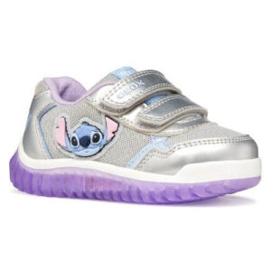 Pantofi copii fete Stitch cu LED Geox, Gri – B6561C-0AJAS-C1316