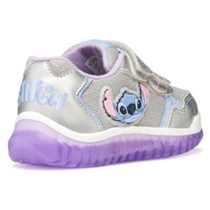 Pantofi copii fete Stitch cu LED Geox, Gri – B6561C-0AJAS-C1316