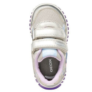 Pantofi copii fete Stitch cu LED Geox, Gri – B6561C-0AJAS-C1316