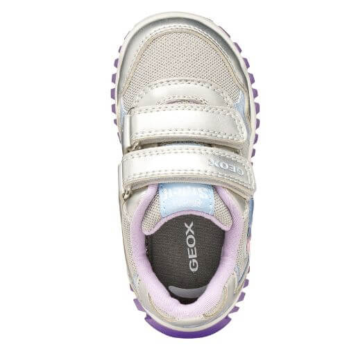 Pantofi copii fete Stitch cu LED Geox, Gri – B6561C-0AJAS-C1316