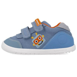 Pantofi copii băieți calapod lat din textil Biomecanics, Albastru – 252196-A371