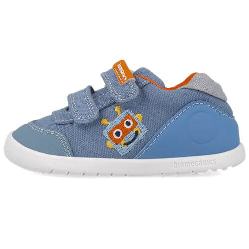 Pantofi copii băieți calapod lat din textil Biomecanics, Albastru – 252196-A371