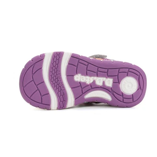 Pantofi decupati copii fete din textil DD Step, Mov – F065-61331D