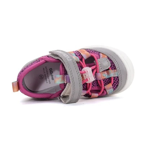 Pantofi decupati copii fete din textil DD Step, Mov – F065-61331D