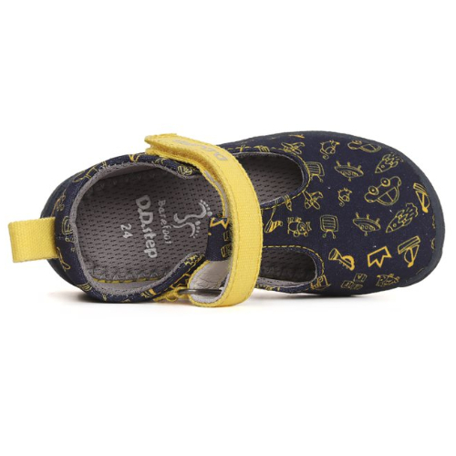 Pantofi copii baieti Barefoot din canvas DD Step, Albastru – C077-41418B