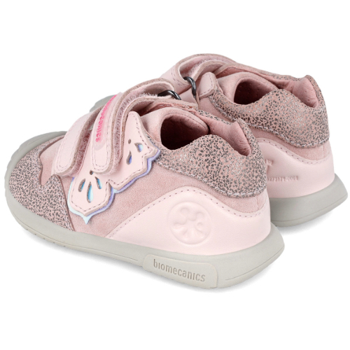 Pantofi copii fete din piele Biomecanics, Roz – 241108-C779