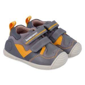 Pantofi copii baieti din piele Biomecanics, Gri – 241122-B213
