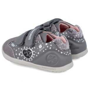 Pantofi copii fete calapod lat din piele Biomecanics, Gri – 241163-B213