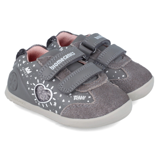 Pantofi copii fete calapod lat din piele Biomecanics, Gri – 241163-B213 Pantofi copii fete calapod lat din piele Biomecanics, Gri – 241163-B213