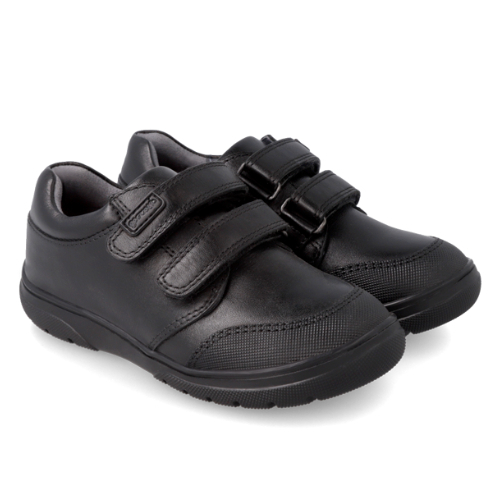 Pantofi copii baieti din piele Garvalin, Negru – 211701-A054