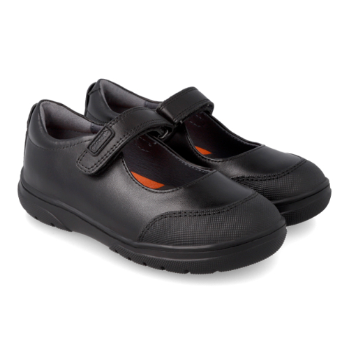 Pantofi copii fete din piele Garvalin, Negru – 211700-A054