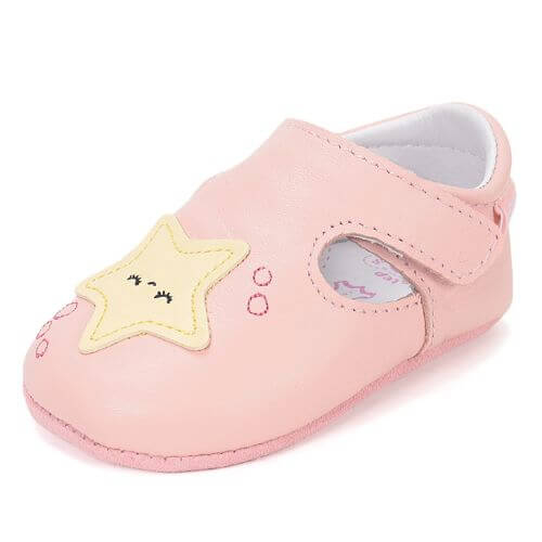 Pantofiori de interior copii fete din piele DD Step, Roz – K1596-61962